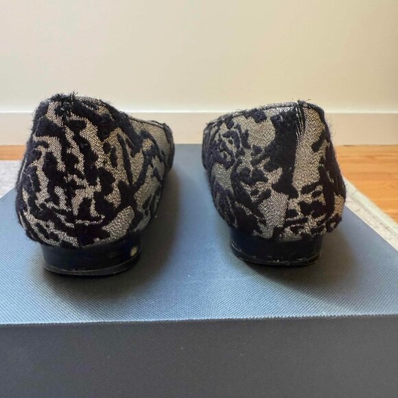 Nanette Lepore Black & Gold Brocade Loafer Pumps – Elegant & Versatile - Picture 5 of 11